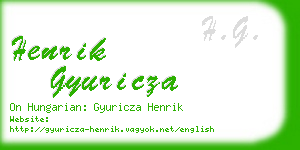 henrik gyuricza business card